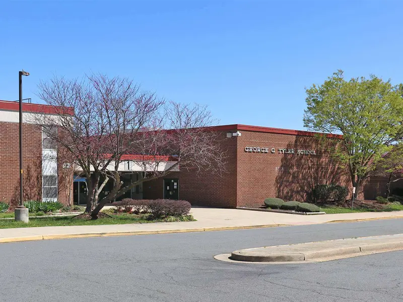 Tyler Elementary School building entrance