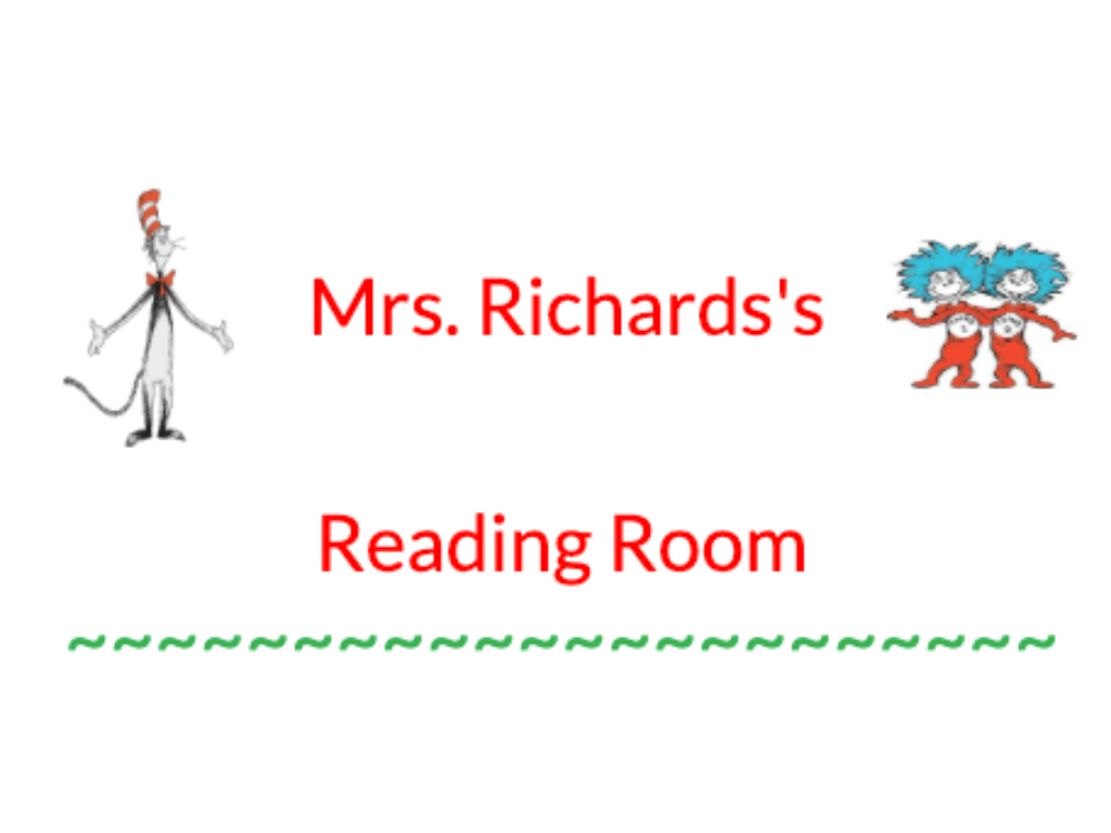 Dr. Seuss characters with Mrs. Richard's name